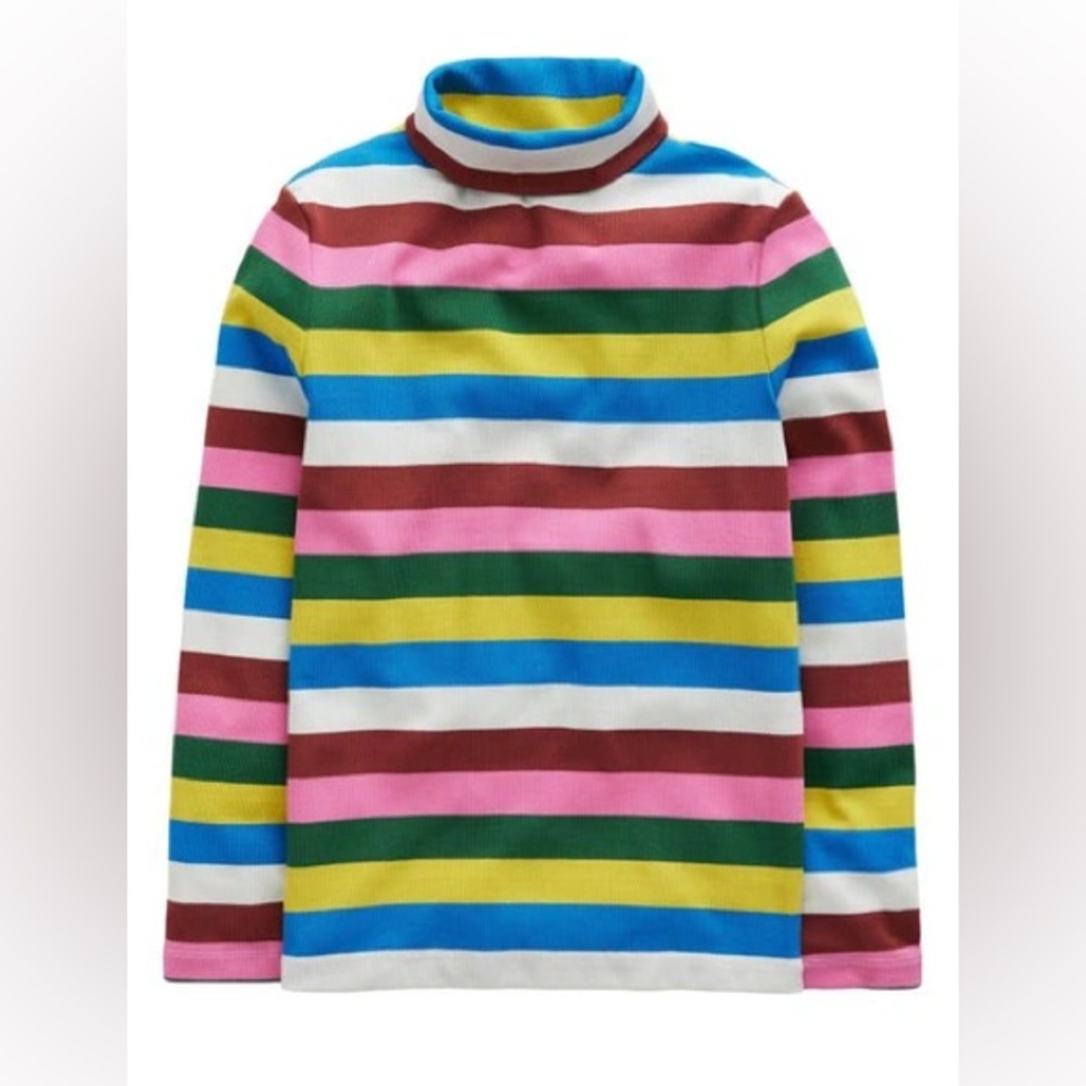 Boden Multicolor Striped Turtleneck
